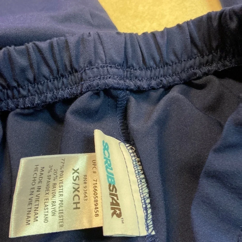 Scrubstar Scrub Pant Indigo XS Polyester/Rayon Pull-on
